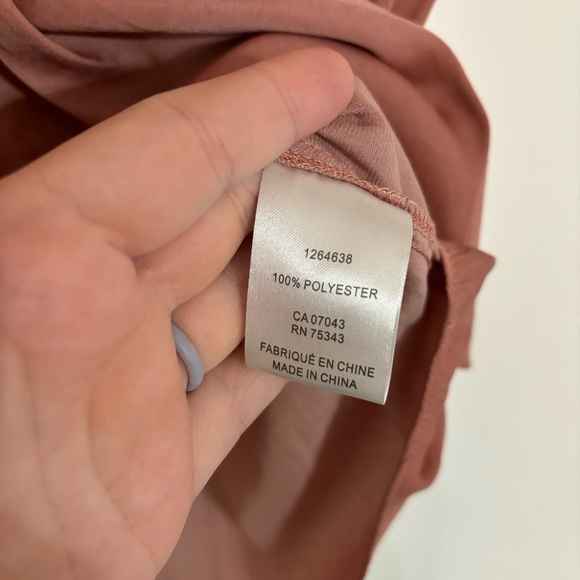 Cynthia Rowley Blush Mauve Pink Lightweight Blouse With Flowy Sleeves Size 1X - Picture 4 of 9